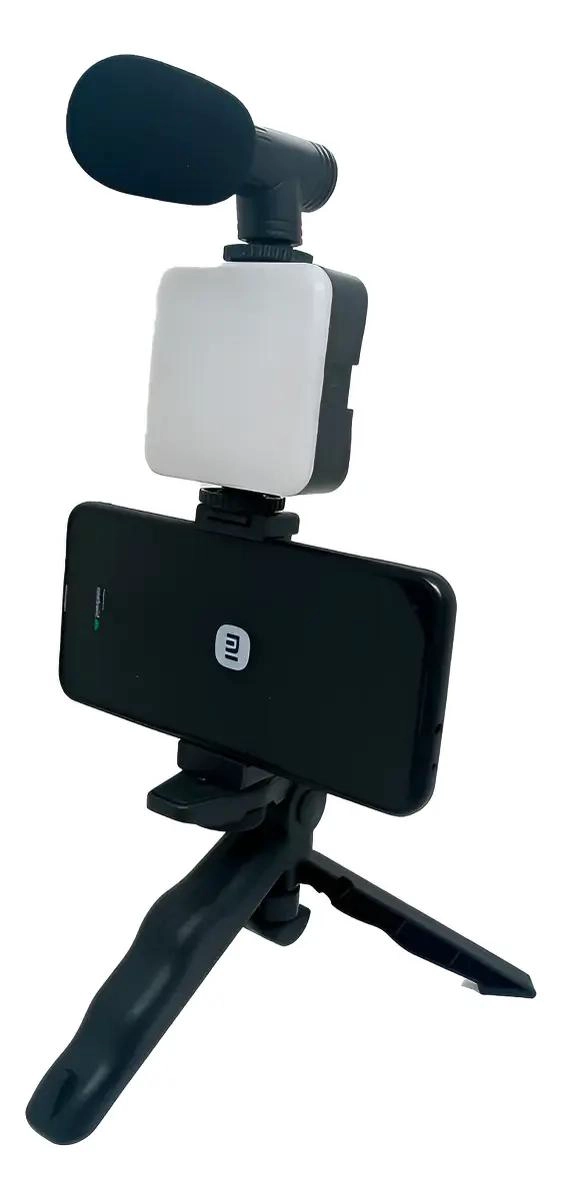 KIT COMPLETO PARA GRABACION DE VIDEO CON TRIPODE Y LUZ LED - 1