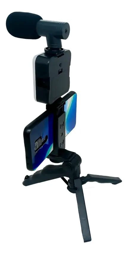 KIT COMPLETO PARA GRABACION DE VIDEO CON TRIPODE Y LUZ LED - 2