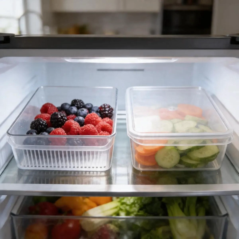 CAJA ORGANIZADORA RECTANGULAR PARA REFRIGERADOR 14X28X30 CM - 4