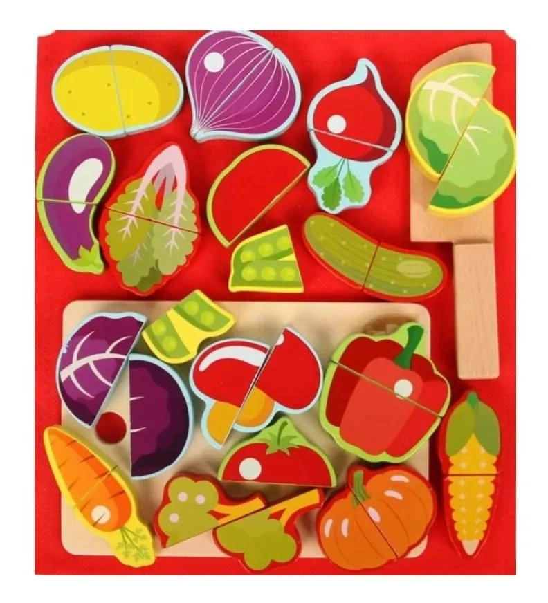 PUZZLE DIDACTICO DE MADERA CON FRUTAS MAGNE TICAS PARA NIÑOS - 2