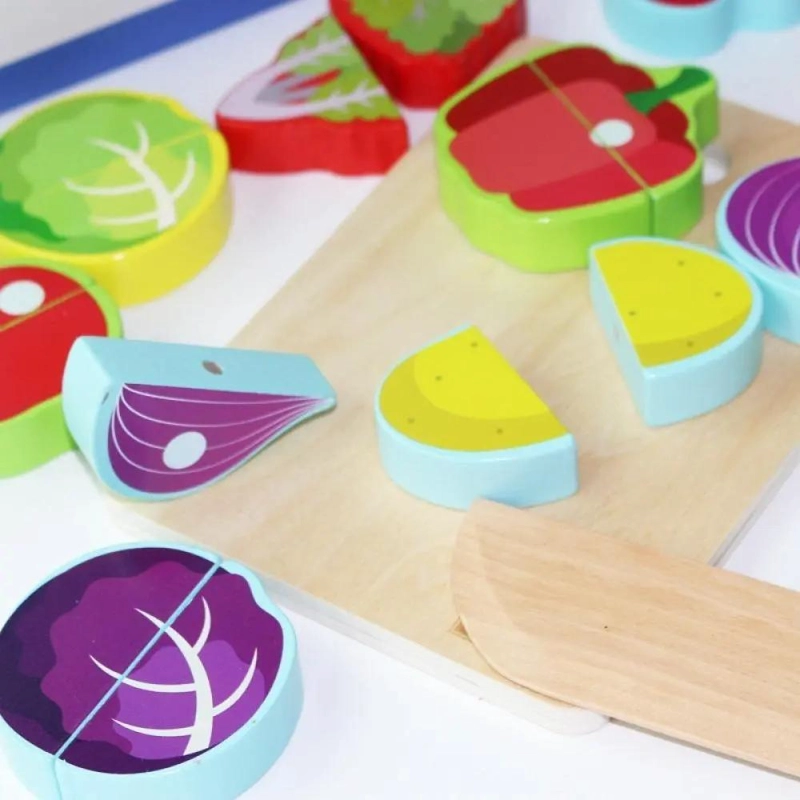 PUZZLE DIDACTICO DE MADERA CON FRUTAS MAGNE TICAS PARA NIÑOS - 3