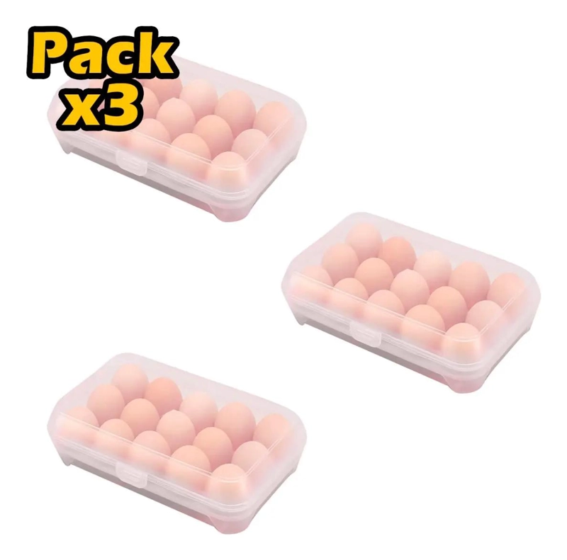 ORGANIZADOR APILABLE DE HUEVOS PARA 15 UNIDADES - 2