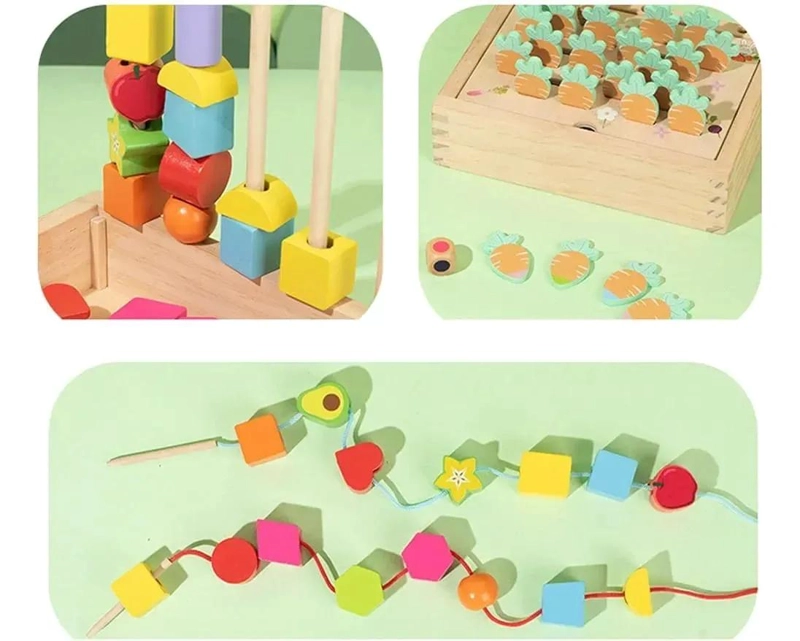 JUGUETE EDUCATIVO DE MADERA PARA APRENDIZAJE DE COLORES Y FORMAS - 3