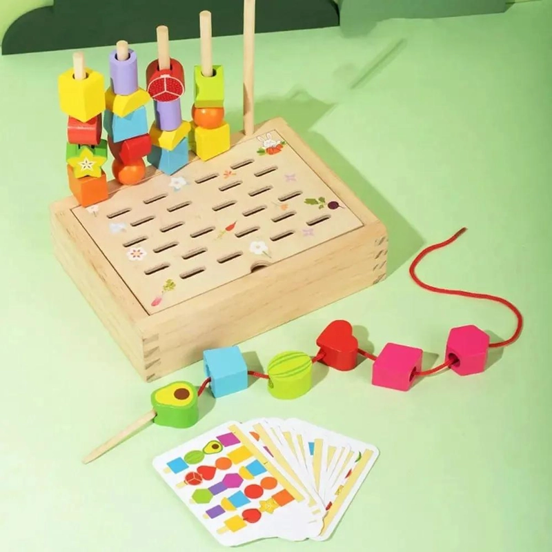 JUGUETE EDUCATIVO DE MADERA PARA APRENDIZAJE DE COLORES Y FORMAS - 4