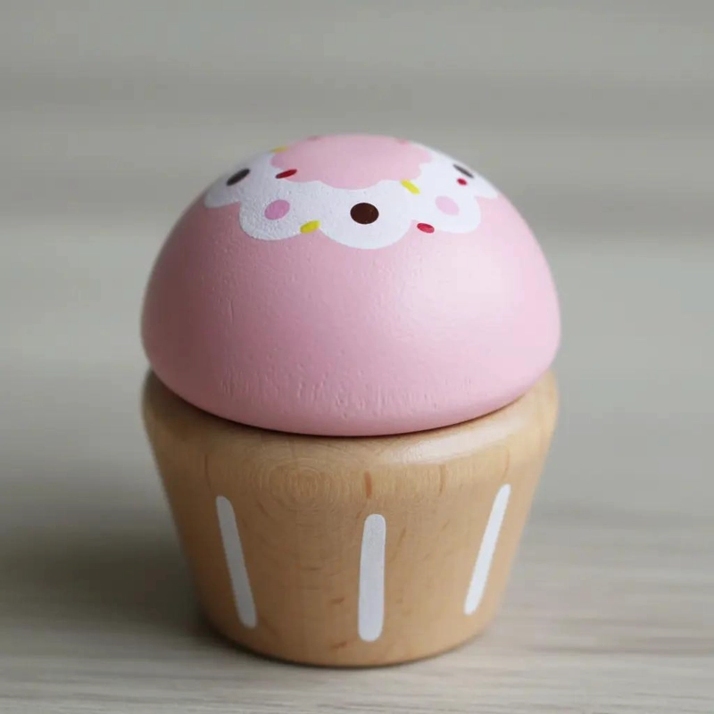SET DE PASTELERIA DE MADERA PARA NIÑOS CON POSTRES Y CUPCAKES - 5
