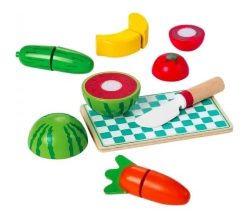 JUEGO DIDACTICO DE MADERA PARA CORTAR FRUTAS Y VERDURAS - 7
