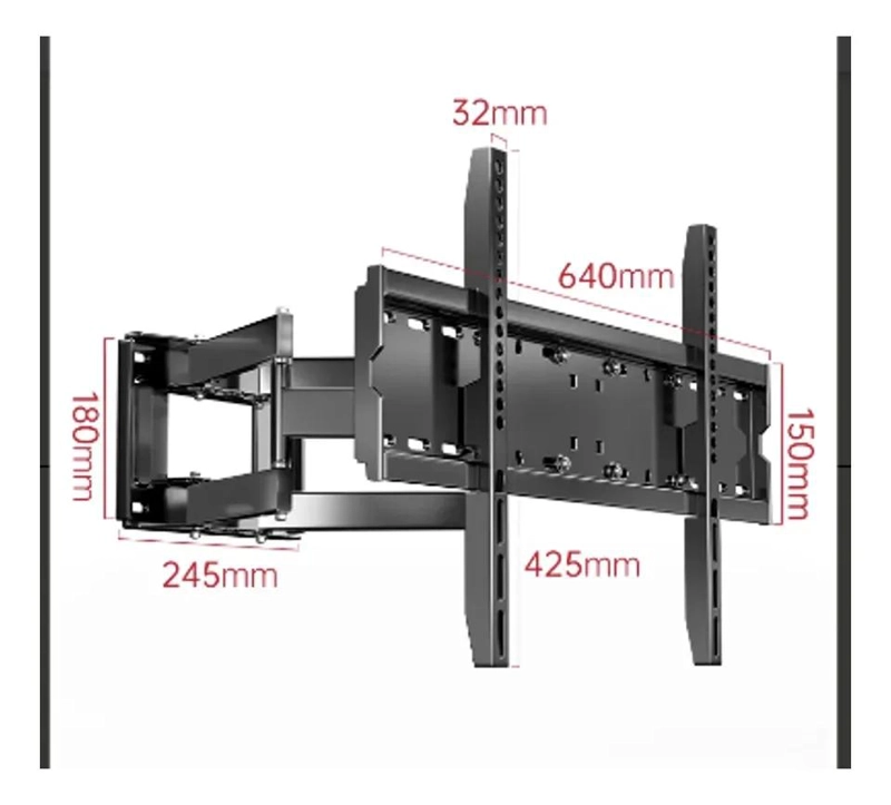 SOPORTE DE TELEVISION DOBLE BRAZO AJUSTABLE PARA PANTALLAS DE 40 A 75 PULGADAS - 8