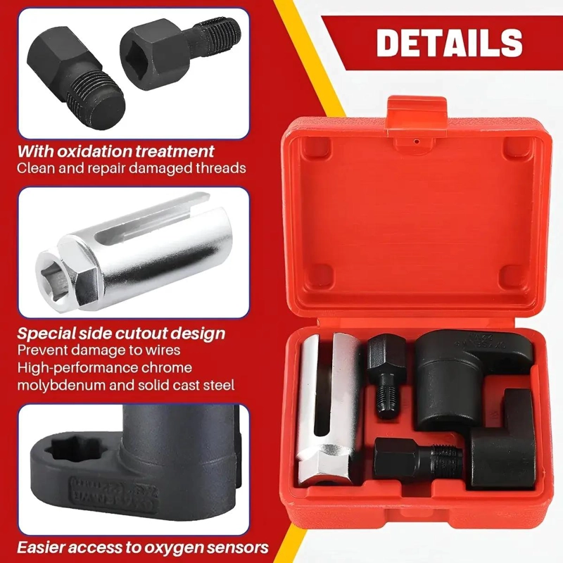 KIT DE HERRAMIENTAS PARA SENSORES DE OXIGENO AUTOMOTRIZ UNIVERSAL - 6