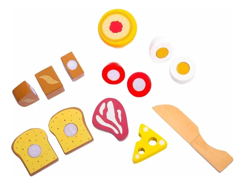 SET DE COMIDAS DE MADERA PARA CORTAR JUGUETE DIDACTICO - 2
