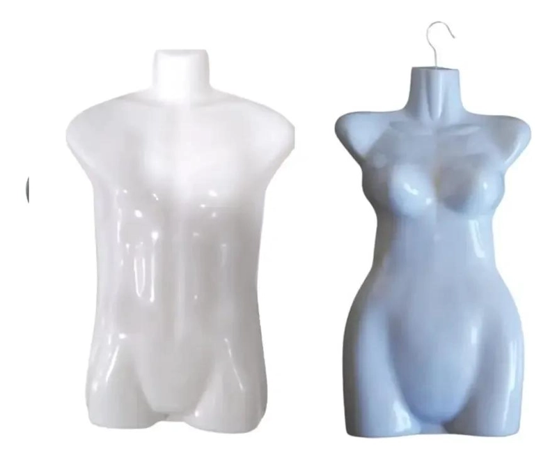 PACK EXHIBIDOR COLGADOR POLERAS DAMA Y HOMBRE CON GANCHO - 1