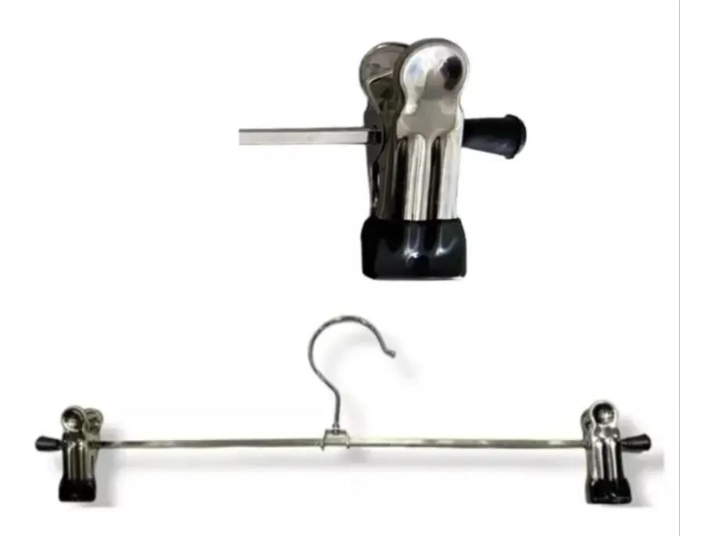PACK DE 10 COLGADORES METALICOS PARA PANTALONES Y FALDAS - 4