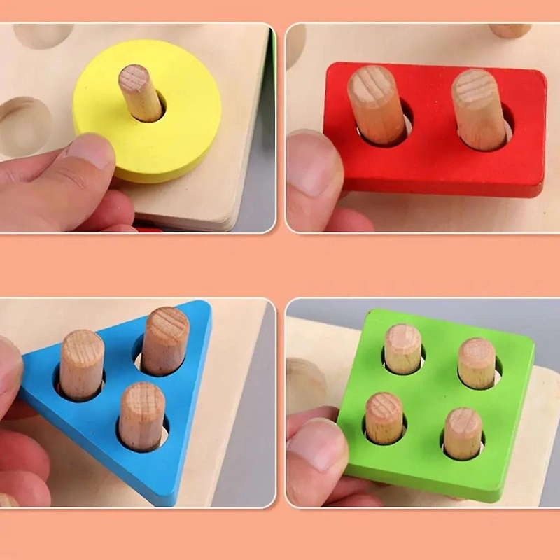 JUEGO DE PESCA MAGNE TICO Y ENCAJE DE MADERA PARA NIÑOS - 2