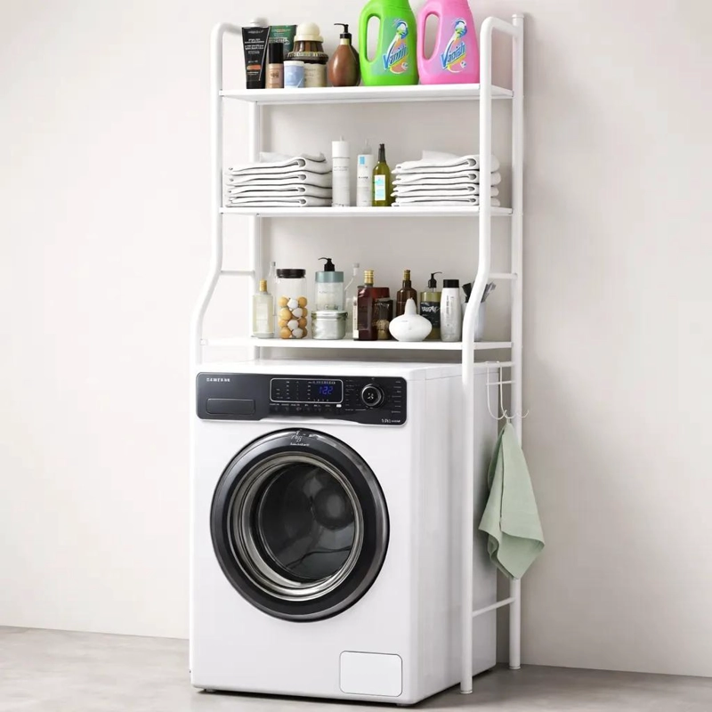 ESTANTE METALICO ORGANIZADOR DE BAÑO Y LAVADORA CON 3 NIVELES - 2