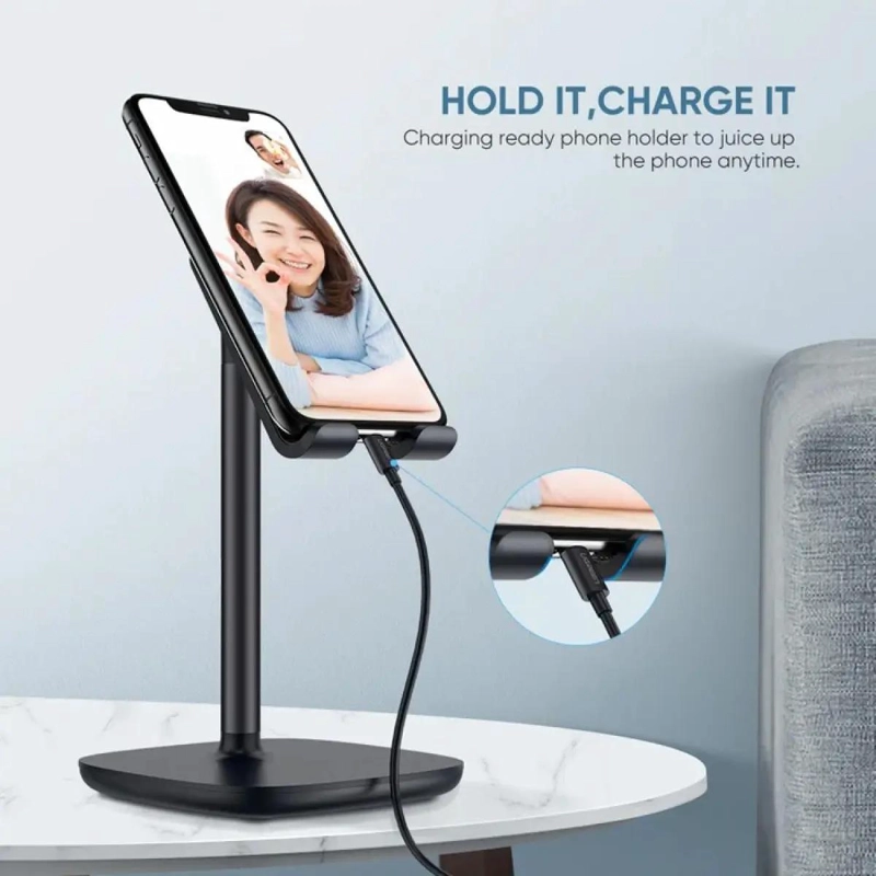 SOPORTE DE ESCRITORIO PARA SMARTPHONE PLATEADO - 4