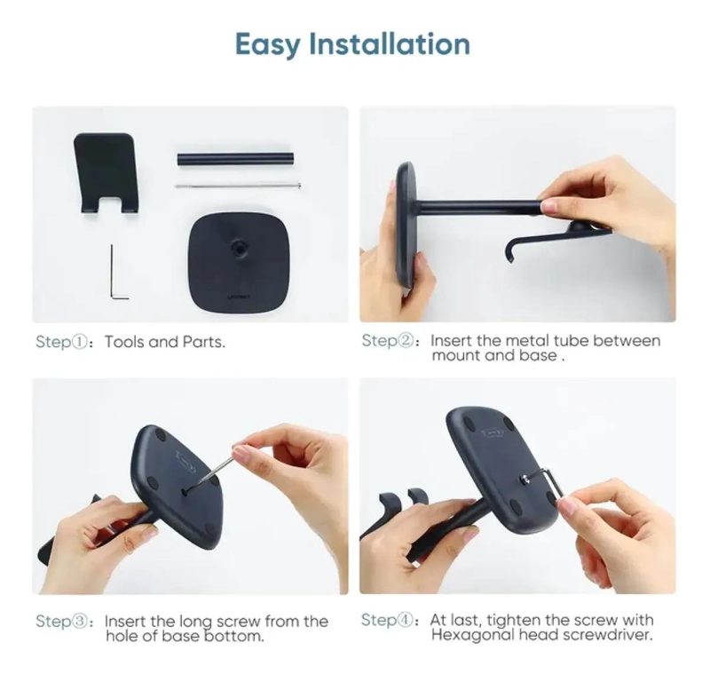 SOPORTE DE ESCRITORIO PARA SMARTPHONE PLATEADO - 7