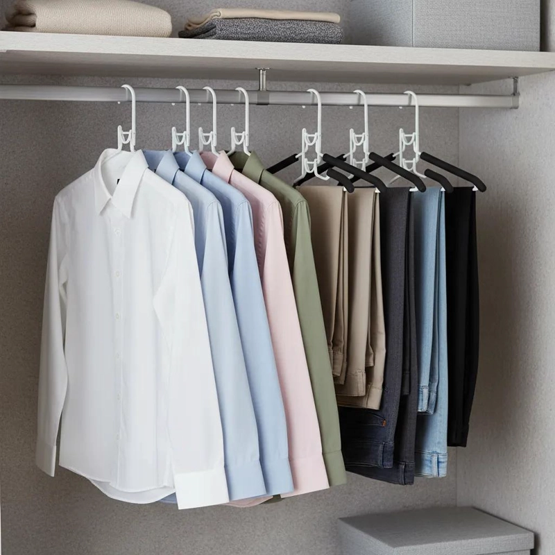 COLGADOR DE ROPA MULTICAPA ANTIDESLIZANTE PARA ARMARIO - 6