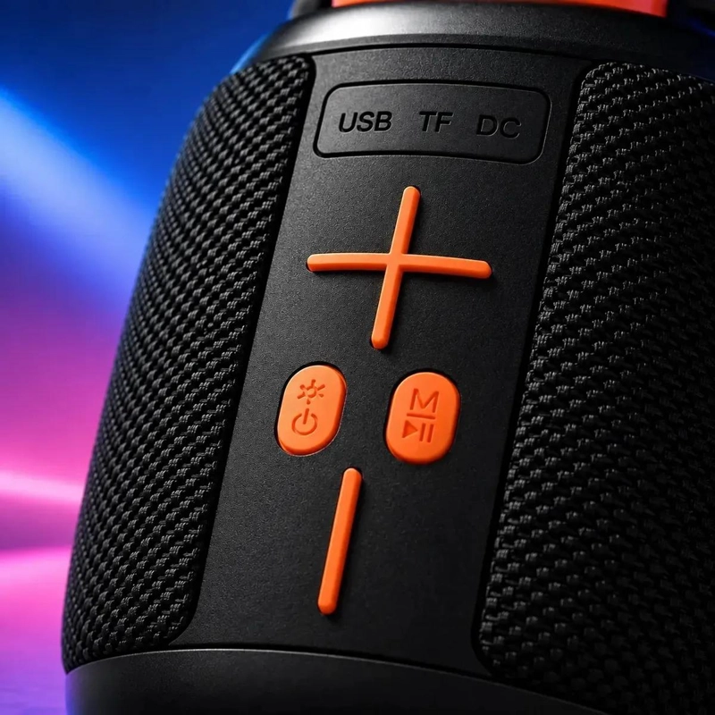 PARLANTE PORTATIL BLUETOOTH CON RADIO Y LUCES LED - 5