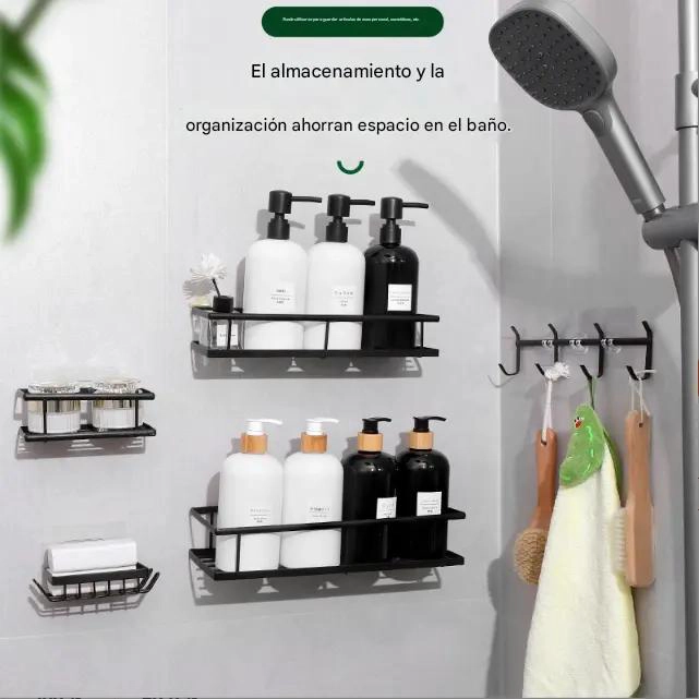 JUEGO DE ESTANTES DE ALMACENAMIENTO PARA BAÑO Y COCINA - 6