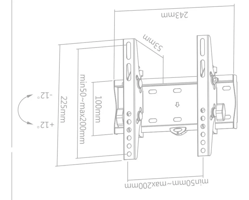SOPORTE INCLINABLE PARA PANTALLAS DE 19 A 43 PULGADAS - 3