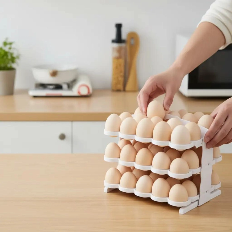 BANDEJA ORGANIZADORA PARA 60 HUEVOS CON DISEÑO PRACTICO - 4