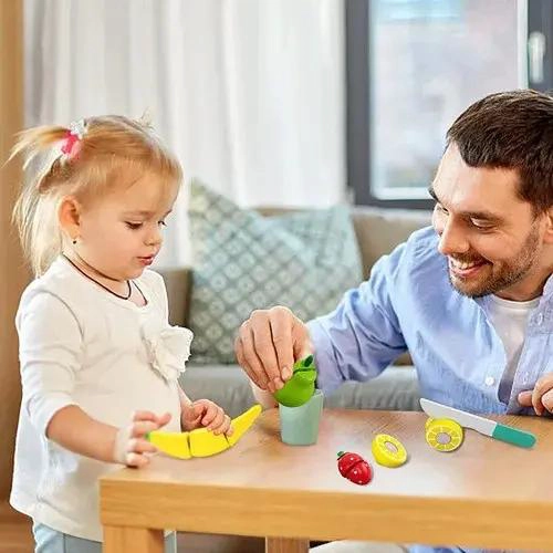 JUGUETE LICUADORA DE MADERA CON FRUTAS PARA NIÑOS - 8