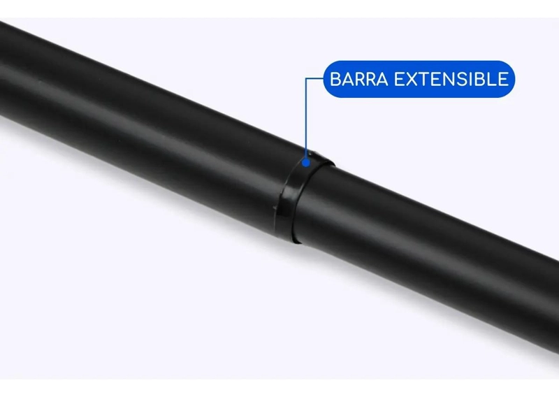 BARRA METALICA EXTENSIBLE PARA CORTINAS AJUSTABLE 120 A 210 CM - 3