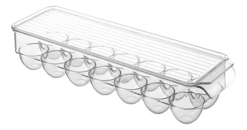 ORGANIZADOR COMPACTO PARA 12 HUEVOS CON TAPA PROTECTORA - 1
