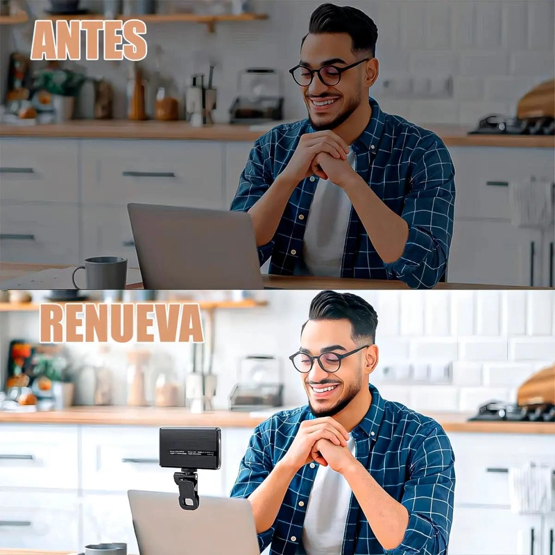LUZ LED RECARGABLE PORTATIL PARA SELFIES Y VIDEOS CON 90 LEDS - 8