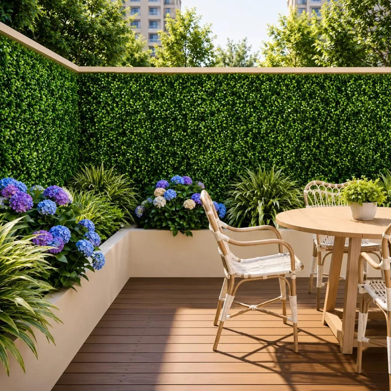 PALMETA ARTIFICIAL TRE BOL VERDE PARA JARDINES VERTICALES 60X40 CM - 1