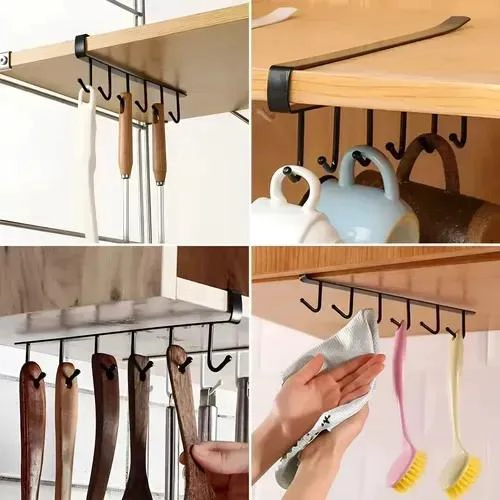 SOPORTE COLGANTE PARA VASOS Y UTENSILIOS DE COCINA - 5