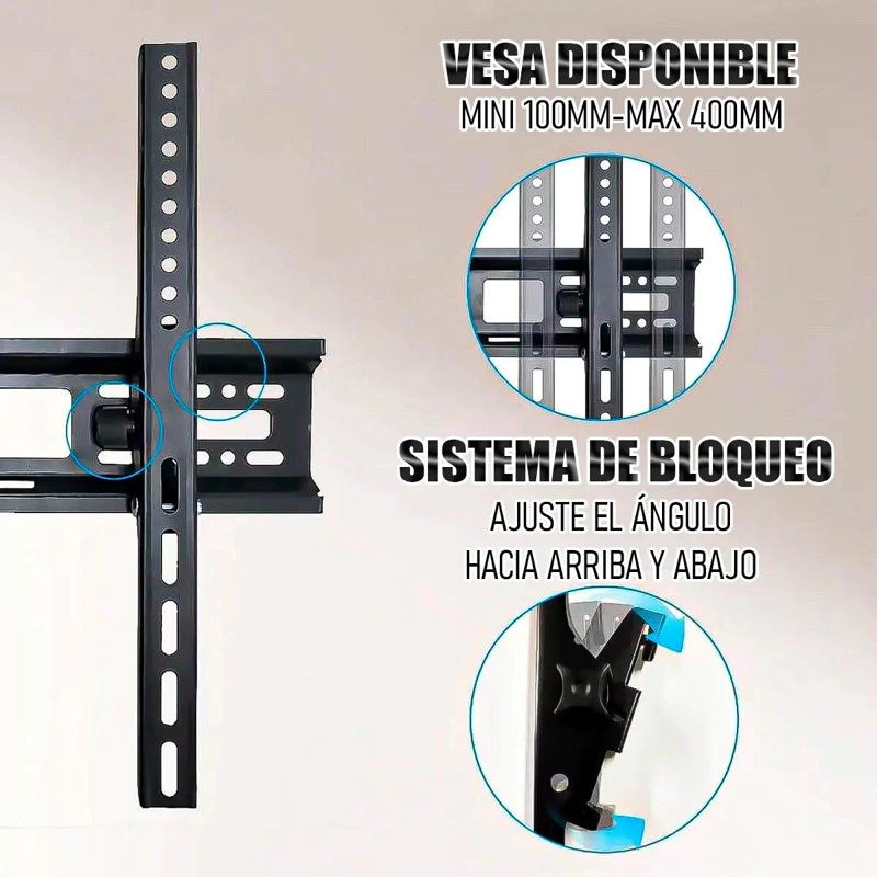 SOPORTE DE PARED PARA TELEVISORES DE 32 A 55 PULGADAS INCLINABLE - 3