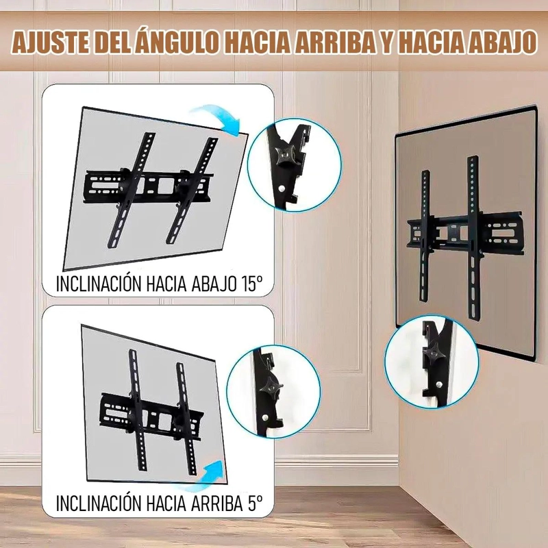 SOPORTE DE PARED PARA TELEVISORES DE 32 A 55 PULGADAS INCLINABLE - 4