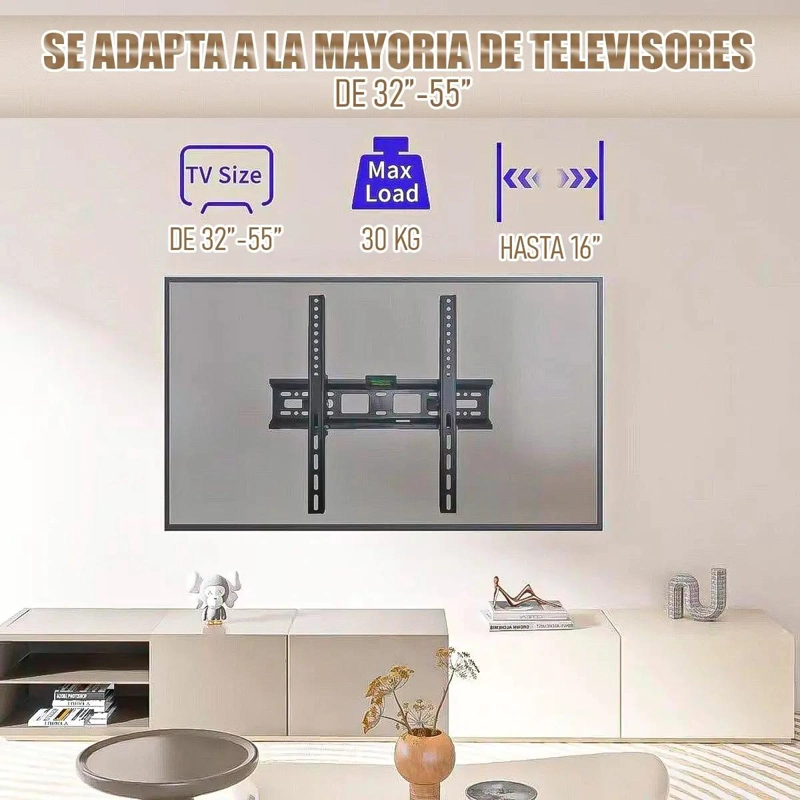 SOPORTE DE PARED PARA TELEVISORES DE 32 A 55 PULGADAS INCLINABLE - 5