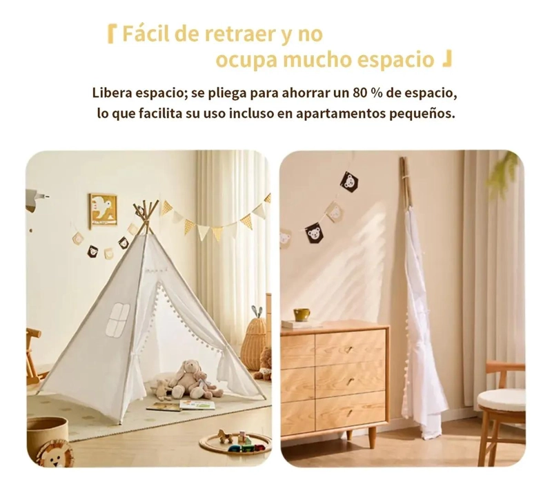 CARPA TIPI INFANTIL PARA JUGAR Y DECORAR ESPACIOS - 9