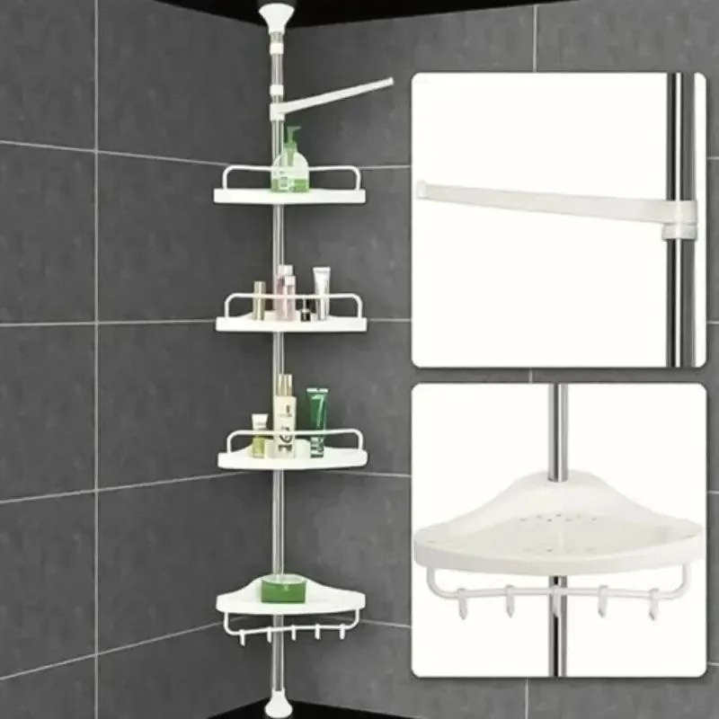 ORGANIZADOR ESQUINERO PARA DUCHA Y BAÑO AJUSTABLE DE 4 PISOS - 5