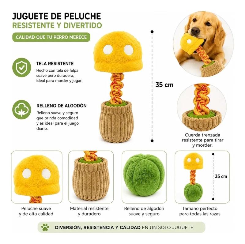 JUGUETE DE PELUCHE RESISTENTE PARA PERROS DE 35 CM - 2