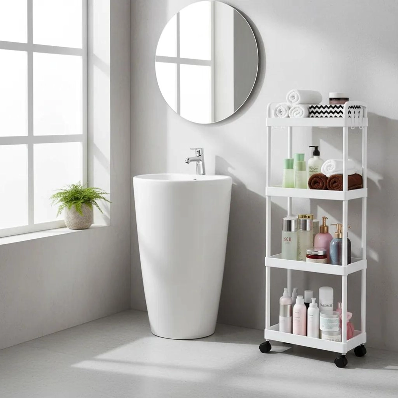 ORGANIZADOR CON RUEDAS DE 4 NIVELES PARA BAÑO Y COCINA - 3
