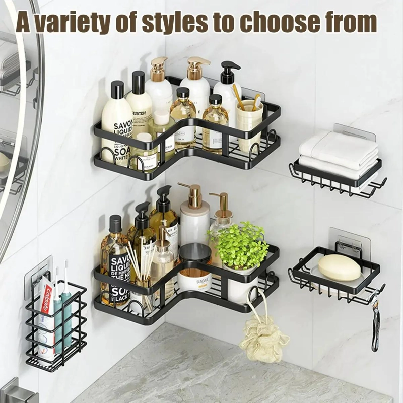 SET DE 5 ORGANIZADORES ESQUINEROS PARA DUCHA Y BAÑO - 9