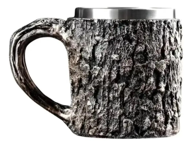 VASO SHOPERO 3D CON DISEÑO DE AGUILA EN RESINA Y ACERO INOXIDABLE - 3