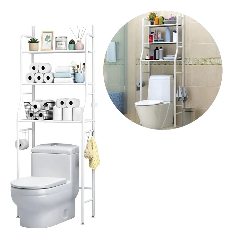 RACK ORGANIZADOR DE BAÑO INODORO 3 NIVELES PARA ALMACENAMIENTO - 1