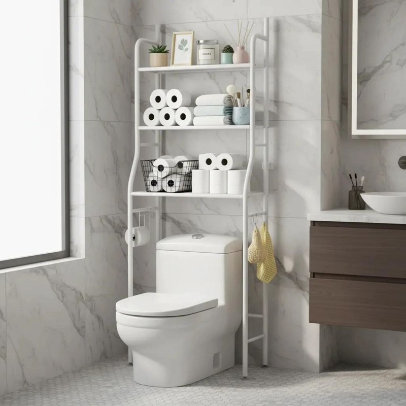 RACK ORGANIZADOR DE BAÑO INODORO 3 NIVELES PARA ALMACENAMIENTO - 2