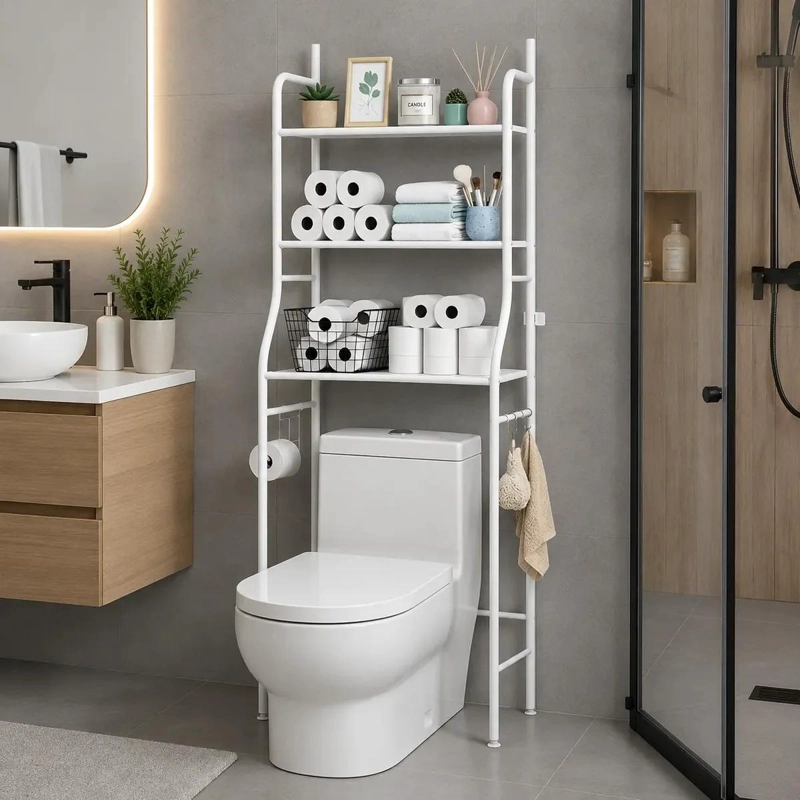 RACK ORGANIZADOR DE BAÑO INODORO 3 NIVELES PARA ALMACENAMIENTO - 5