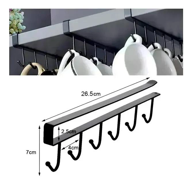 JUEGO DE 4 GANCHOS COLGANTES PARA COCINA Y BAÑO - 2