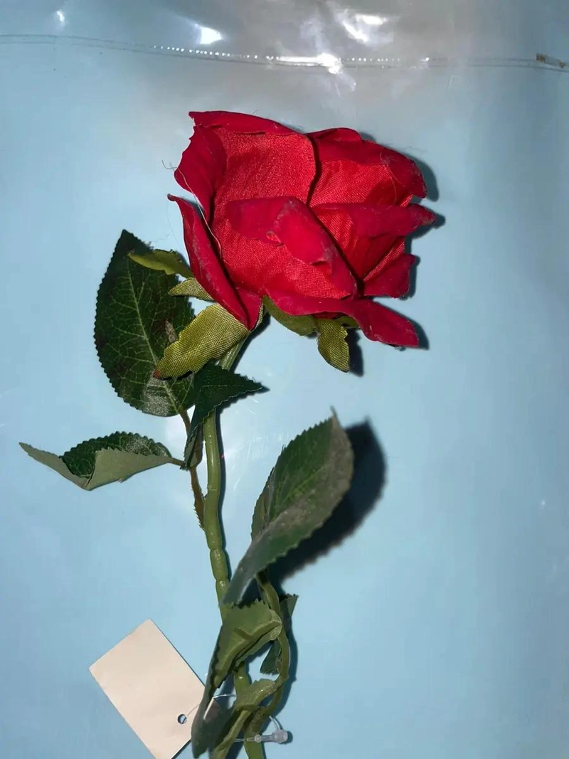 PACK DE 15 ROSAS ROJAS ARTIFICIALES DE 50 CM PARA DECORACION - 2