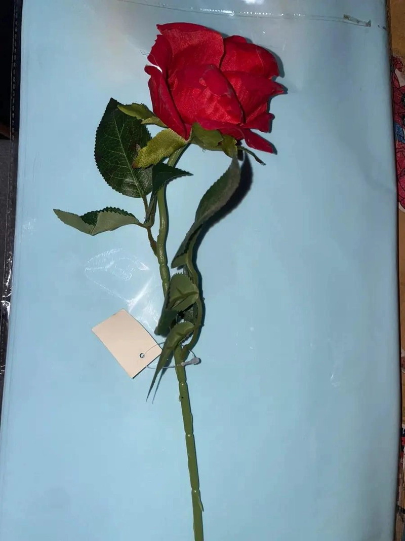 PACK DE 15 ROSAS ROJAS ARTIFICIALES DE 50 CM PARA DECORACION - 4