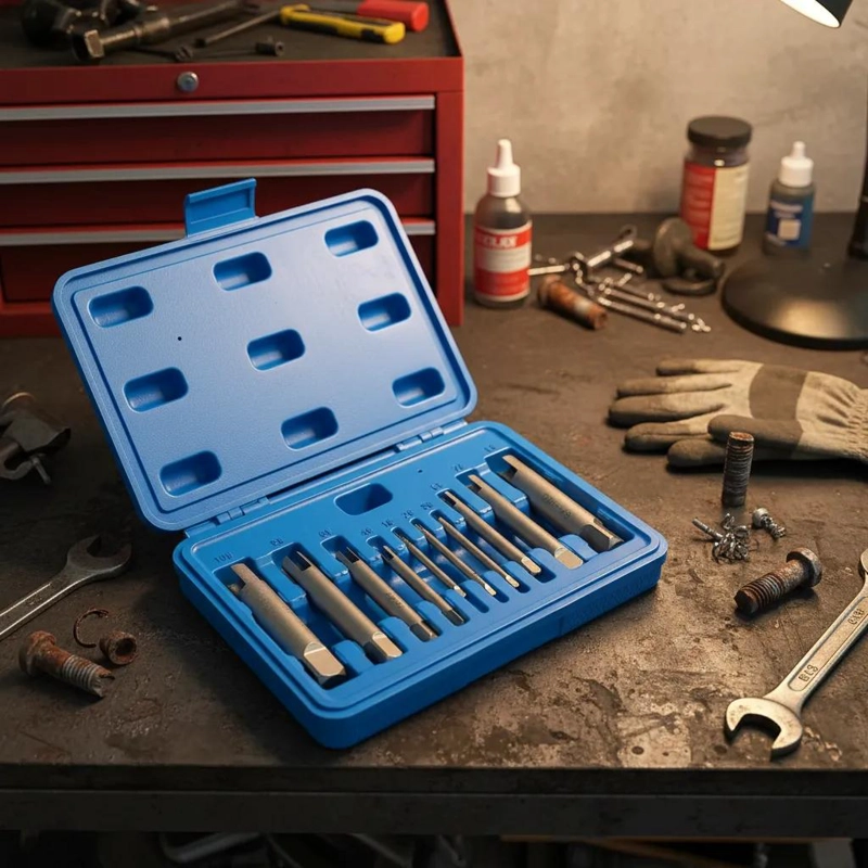 JUEGO SET EXTRACTOR DE PERNOS Y TORNILLOS 10 PIEZAS - 2