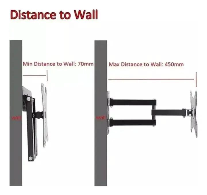 SOPORTE DE TV BRAZO DE ACERO AJUSTABLE 14-42 PULGADAS - 4