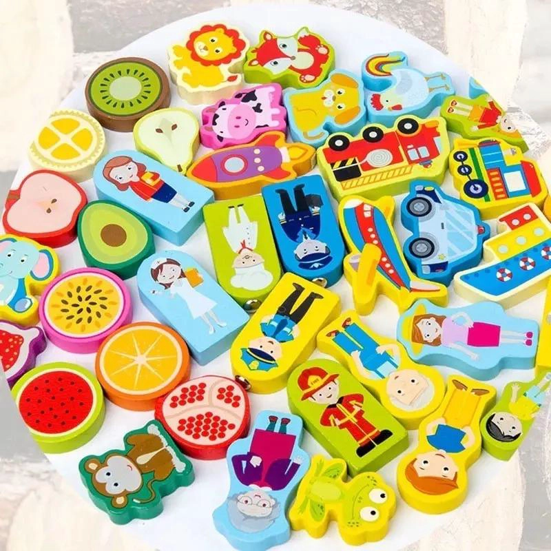 JUGUETE DIDACTICO DE MADERA PARA APRENDIZAJE INFANTIL - 10