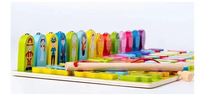 JUGUETE DIDACTICO DE MADERA PARA APRENDIZAJE INFANTIL - 5