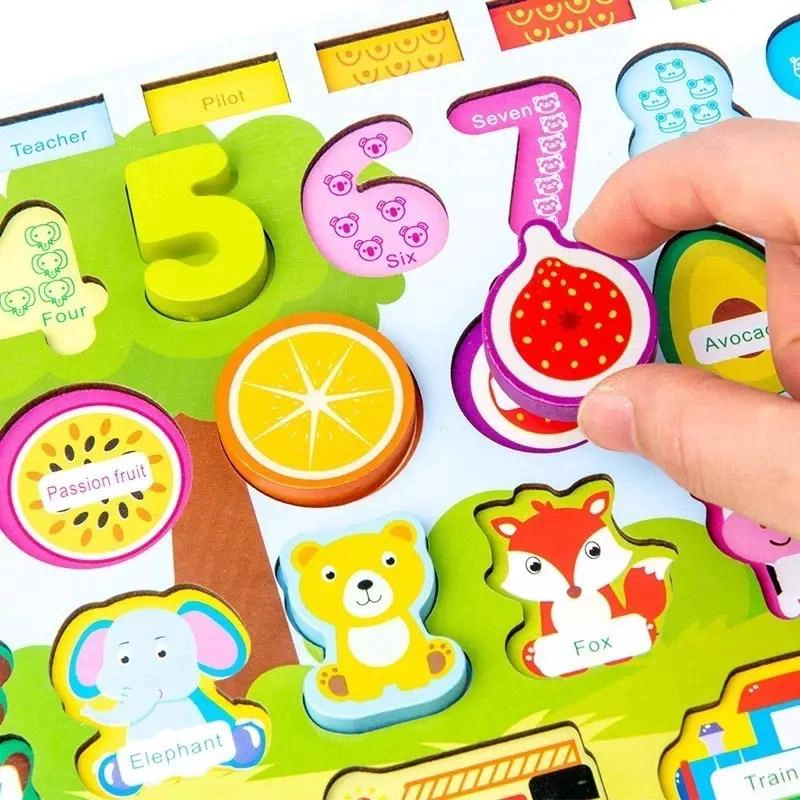 JUGUETE DIDACTICO DE MADERA PARA APRENDIZAJE INFANTIL - 6